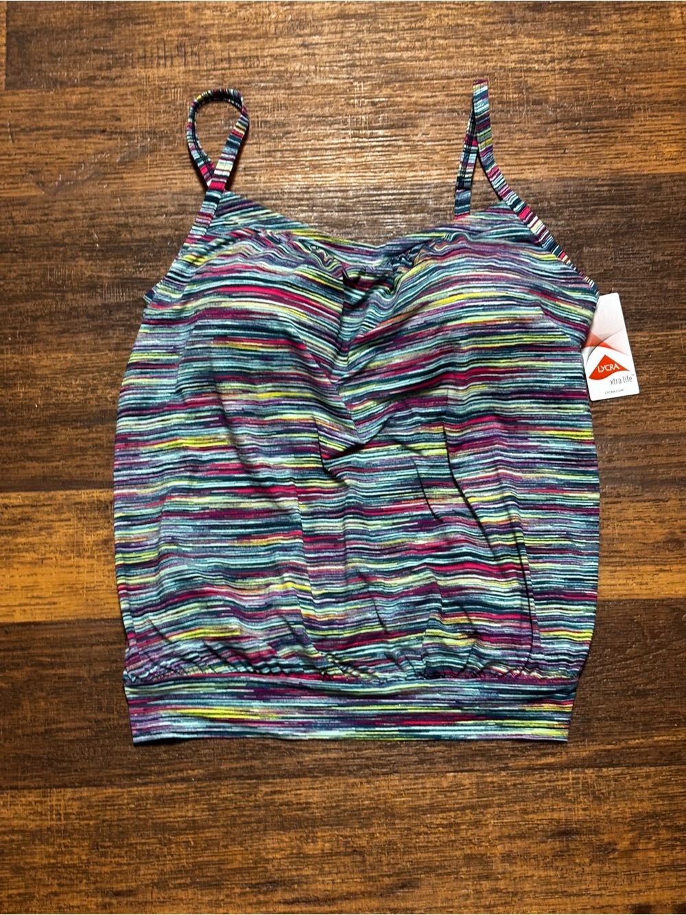 Multicolor Striped Shelf-Bra Camisole - Women's